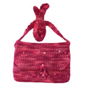 Crochet And Beaded Crossbody Bag